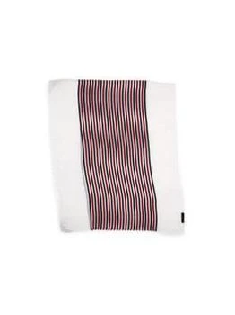 Gucci | Gucci Stripe Shawl In White Silk,商家Saks OFF 5TH,价格¥1789