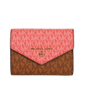 推荐Michael Kors JET SET MEDIUM TWO-TONE LOGO TRIFOLD Wallet商品