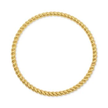 ADORNIA | 14k Gold-Plated Rope-Look Bangle Bracelet 独家减免邮费