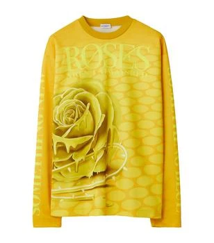Burberry | Rose Print Long-Sleeve T-Shirt 