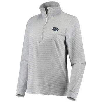 推荐Vineyard Vines Penn State Striped Shep Shirt 1/2 Zip... - Women's商品