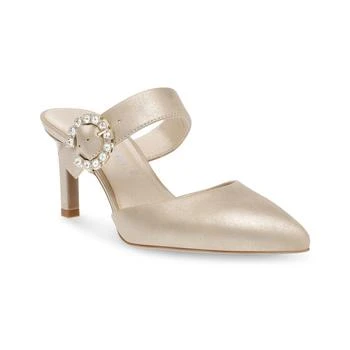 Anne Klein | Women's Riri-C Imitation Pearl Buckle Mules 