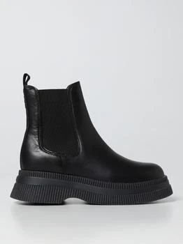 推荐Ganni leather ankle boots商品