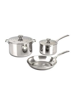 商品Le Creuset | 5-Piece Stainless Steel Cookware Set,商家Saks Fifth Avenue,价格¥3260图片