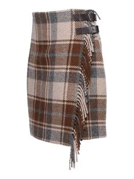 Weekend Max Mara | Weekend Max Mara Fringed Checked Mini Skirt商品图片,