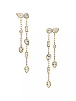 Anzie | Cléo Liana 14K Yellow Gold, Topaz & 0.12 TCW Diamond Drop Earrings,商家Saks Fifth Avenue,价格¥12377