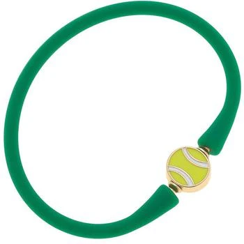 Canvas Style | Bali Tennis Ball Bead Silicone Bracelet In Green,商家Verishop,价格¥213