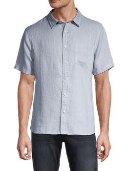 vince衬衫, Vince | Classic Fit Linen Short Sleeve Shirt商品图片 4.8折