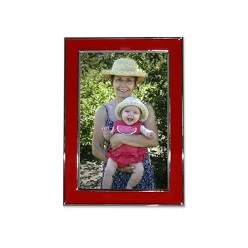 Lawrence Frames | Silver Plated Metal with Red Enamel Picture Frame - 4" x 6",商家Macy's,价格¥209