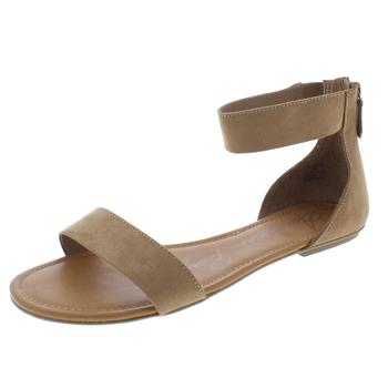 Maternal America, American Rag | American Rag Womens Akeley Solid Ankle Cuff Flat Sandals商品图片 3.6折