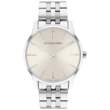 ck手表男是什么牌子, Calvin Klein | Men's Swiss Dressed Stainless Steel Bracelet Watch 40mm商品图片 