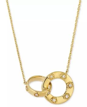 Le Vian | Nude Diamond Interlocking Circle Adjustable 19" Pendant Necklace (1/10 ct. t.w.) in 14k Honey Gold,商家Macy's,价格¥15422