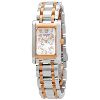 Longines | Dolce Vita Mother of Pearl Diamond Dial Steel and 18K Pink Gold Ladies Watch L51555977商品图片,2.5折, 满$275减$25, 满减