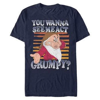 推荐Disney Men's Snow White and the Seven Dwarfs Acting Grumpy, Short Sleeve T-Shirt商品