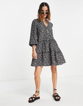 更多VERO MODA, VERO MODA | Vero Moda tiered mini smock dress in print商品图片 8折