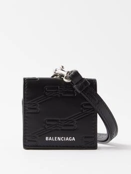 Balenciaga | BB-monogram leather AirPods Pro case,商家MATCHES,价格¥2774