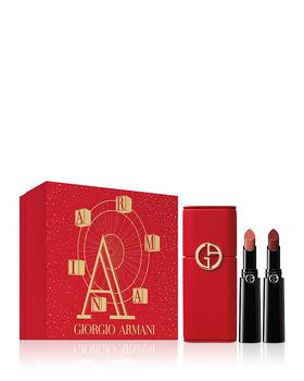 Armani | Lip Power Holiday Duo Long-Lasting Satin Lipstick Gift Set ($78 value)商品图片,满$100享8.5折, 独家减免邮费, 满折