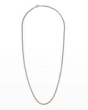 小银瓶手提包, David Yurman | Men's Small Sterling Silver Box Chain Necklace, 26"商品图片 