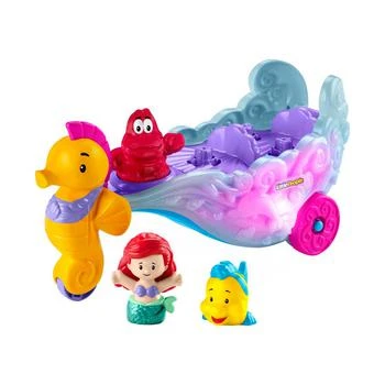 Fisher Price | Little People Disney Princess Ariel and Flounder Toddler Toys, Carriage with Music and Lights 6.7折