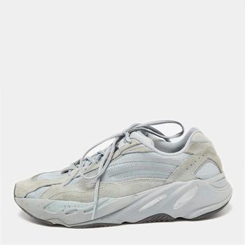 yeezy700v3, [二手商品] YEEZY | Yeezy x Adidas Grey/Blue Suede And Mesh Boost 700 V2 Inertia Sneakers Size 45 1/3商品图片 8.5折, 满1件减$100, 满减