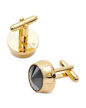 商品JONAS STUDIO | Rivoli Street Lights 18K Yellow Gold Over Brass & Crystal Round Cufflinks,商家Bloomingdale's,价格¥1186图片
