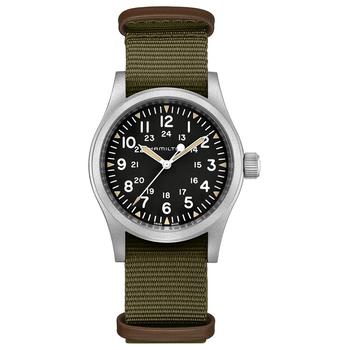 Hamilton | Unisex Swiss Mechanical Khaki Field Green Nato Fabric Strap Watch 38mm商品图片,