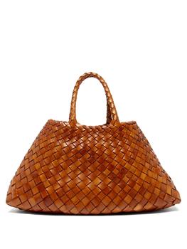 product Santa Croce small woven-leather tote bag image