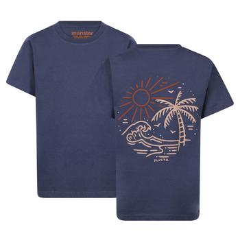 monster, Munster | Summer paradise logo t shirt in dark blue商品图片 4.4折×额外7.5折, 额外七五折