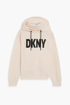 DKNY | Printed cotton-blend fleece hoodie,商家THE OUTNET US,价格¥121