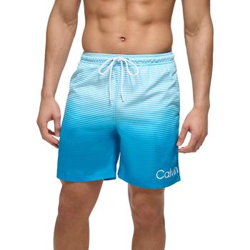 推荐Calvin Kelin Men's Regular-Fit Ombré Gradient Stripe UPF 50+ 7" Swim Trunks商品
