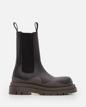 bottega veneta鞋马丁靴, Bottega Veneta | LEATHER BV TIRE HIGH BOOTS商品图片 