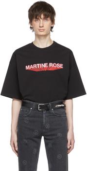 Martine Rose | Black Cotton T-Shirt商品图片,6.7折