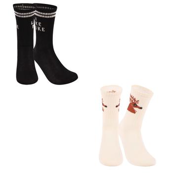 推荐I like hike organic cotton socks set in black and white商品
