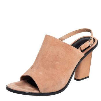 alexander wang鞋真假, [二手商品] Alexander Wang | Alexander Wang Beige Suede Cole Slingback Sandals Size 40.5商品图片 3.3折