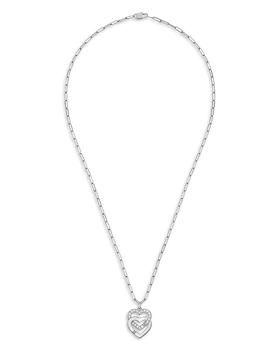 商品Dinh Van | 18K White Gold Double Coeurs Diamond Pendant Necklace, 17.7",商家Bloomingdale's,价格¥25186图片