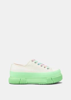 推荐White & Light Green Platform Sneakers商品