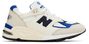 推荐Off-White & Blue Made In USA 990 v2 Sneakers商品