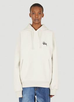 stussy卫衣直邮, STUSSY | Basic Logo Hooded Sweatshirt in White商品图片 
