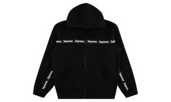 加拿大supreme卫衣, Supreme | Supreme Text Stripe Zip Up Hoodie商品图片 