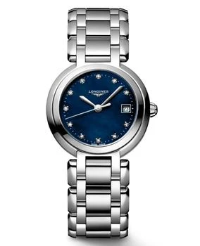 推荐Longines Primaluna Quartz 26.5mm Blue Mother of Pearl Diamond Dial Steel Women's Watch L8.110.4.98.6商品