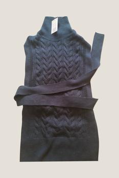 推荐Knit Roll-neck belted vest商品