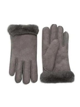 推荐Shearling-Trim Leather Gloves商品