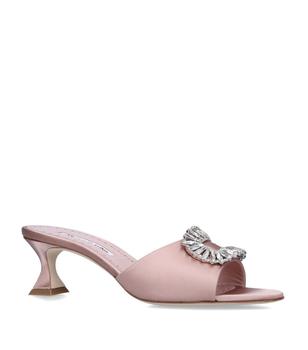 Manolo Blahnik长筒靴, Manolo Blahnik | Satin Embellished Laalita Mules 50商品图片 