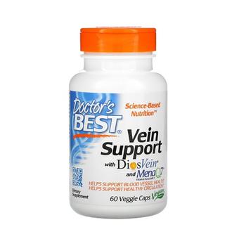 Doctors Best Vitamins | Doctors Best Vein Support with DiosVein and MenaQ7 Veggie Capsules, 60 Ea商品图片,
