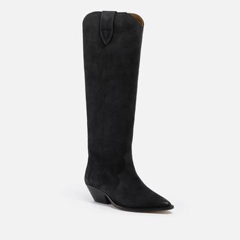 Isabel Marant, Isabel Marant | Isabel Marant Women's Denvee Suede Knee High Boots - Faded Black商品图片 额外7折, 额外七折