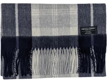 商品Gretna Green | Gretna Green 海军银格子羊绒围巾,商家Unineed,价格¥509图片