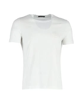 Versace | Versace Logo Crewneck T-Shirt in White Cotton 2.7折, 独家减免邮费