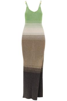 推荐GCDS Colour-Block Ribbed-Knitted Maxi Dress商品