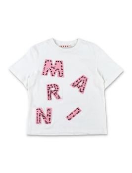 Marni | Marni Kids Logo Embroidered Crewneck T-Shirt商品图片,6.2折