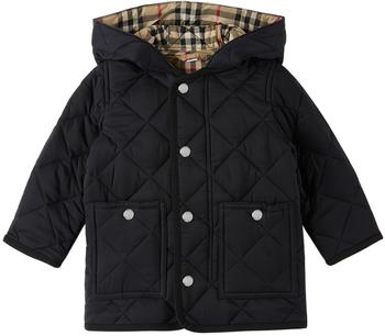 Burberry | Baby Black Quilted Jacket商品图片,